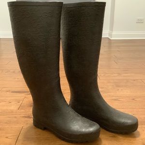 UGG Wilshire Tall Black Logo Boots